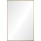 Signature Home Collection 35.5" Clear Brass Finished Framed Rectangular Wall Mirror